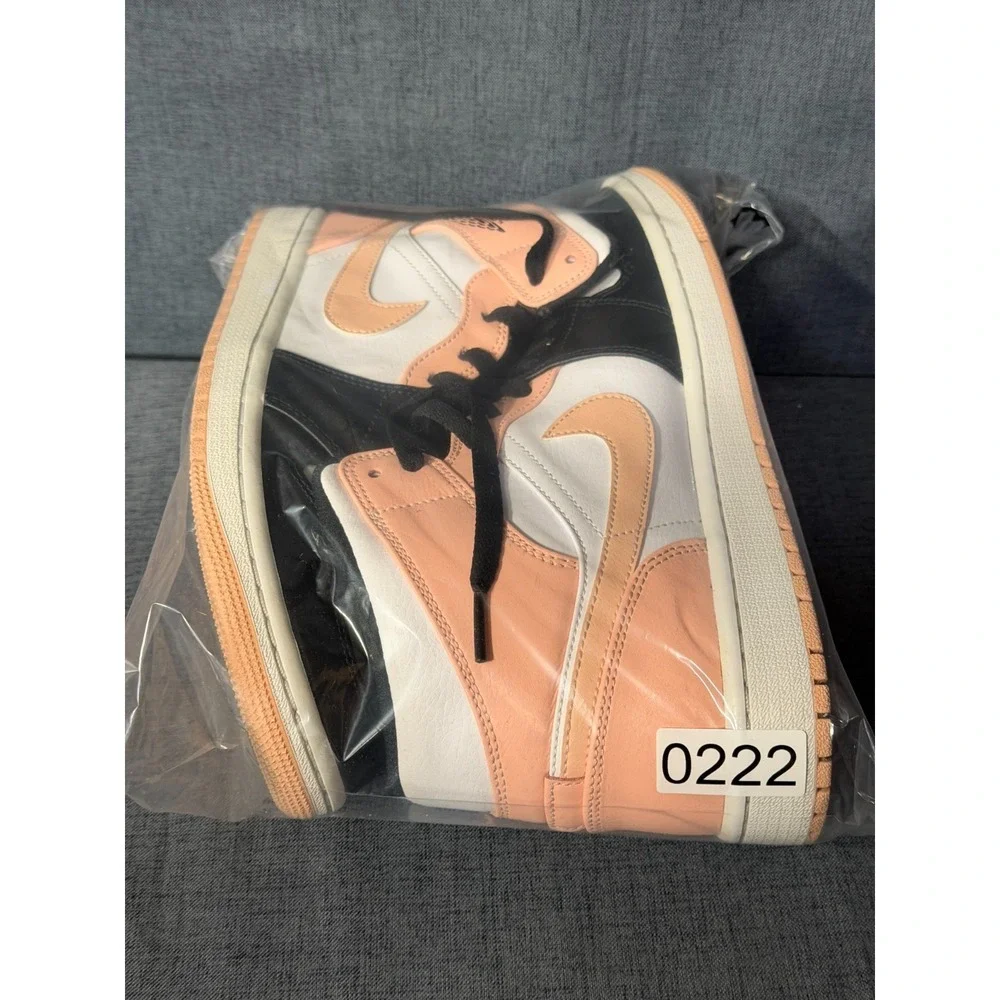Nike Air Jordan 1 Mid Crimson Tint White/Arctic Orange Black 554724-133 Mens 8.5